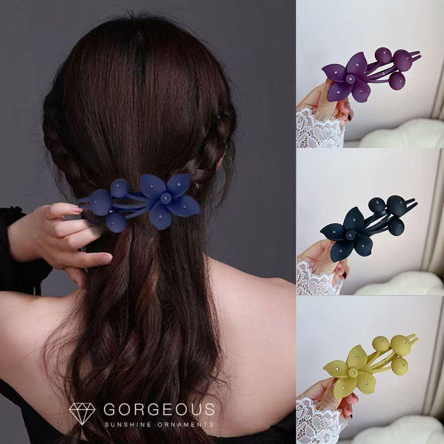 1/3pcs pieces Flower hair clip Non-slip matte Flower Ladies Big Claw Clip Hawaii Hair clip Power styling beach hair claw