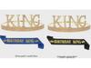 Men's Birthday King Crown and Sash Set - Party Hat Headdress for Cake Celebration