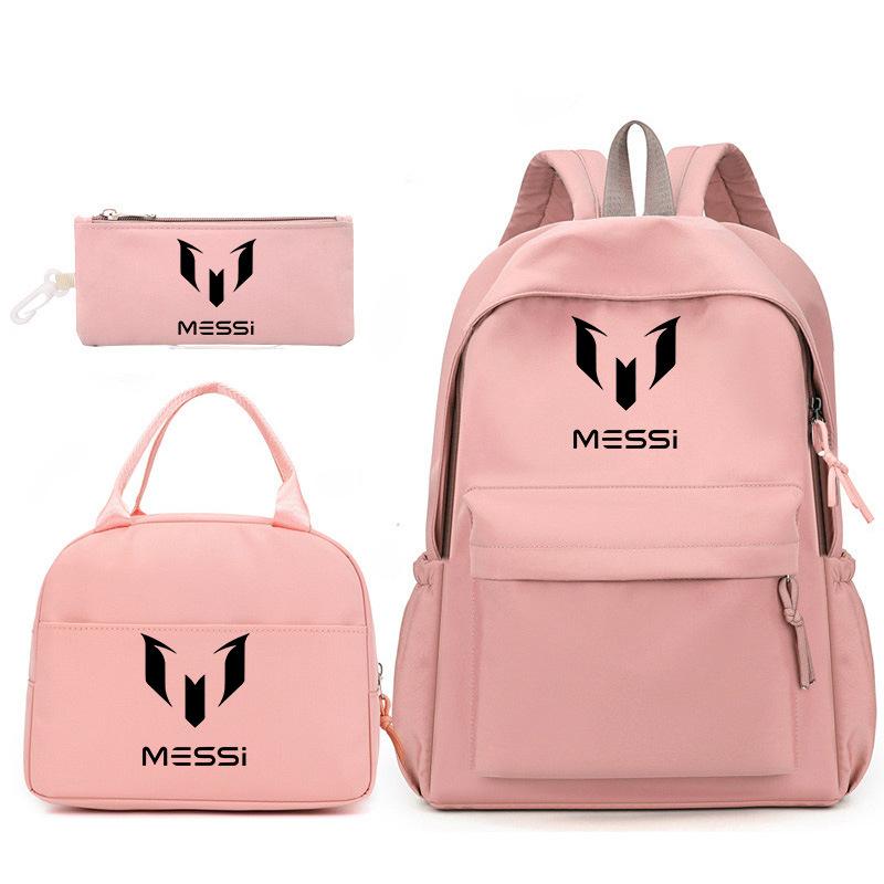 Football Star Peripheral Backpack Printing Three-Piece Set, Children'S School Bag, Primary School Student Backpack, Lunch Bag, Pencil Bag.
