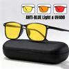 Men Women Fashion Night Vision Glasses Trendy Outdoor UV400 Red Yellow Lenses Eyewear Blue Light Blocking Glasses Anti-fatigue