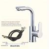 Stainless Steel Faucet Chrome-Plated Bathroom Kitchen Sink Faucet Single Handle Dual Control G1/2 Inlet Pipes for Hot Cold Water