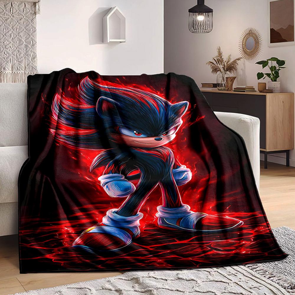 1pc Shadow Sonic Flannel Blanket, Soft Skin-Friendly with Digital Printing, Various Sizes Available for Family, Friends104