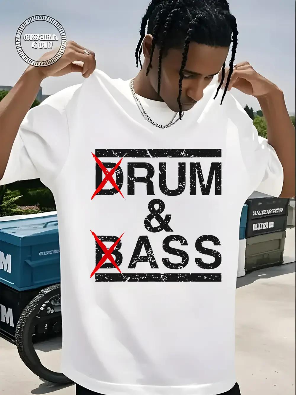 Casual Graphic T-shirt - Drum & Bass Print S