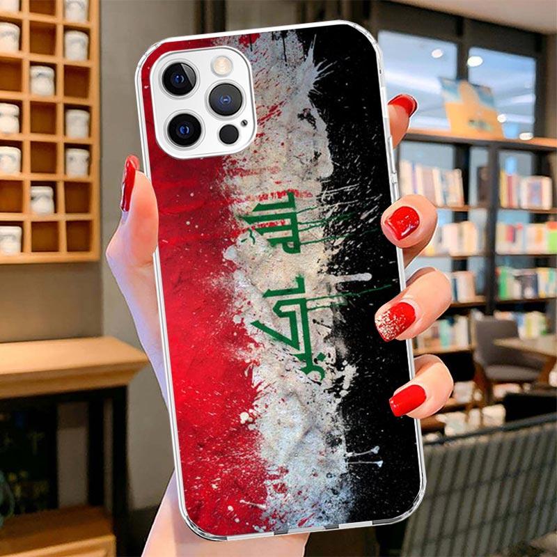 Iraqi Iraq National Flag Cover Phone Case For iPhone 16 17 Air 15 14 Pro Max 16E Phone Case 13 Mini 12 11 7 SE 8 Print Pattern F