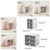 Transparent Design Desktop Drawer Box Multifunctional Space Saving Storage Shelf Large Capacity Cosmetic Storage Box School