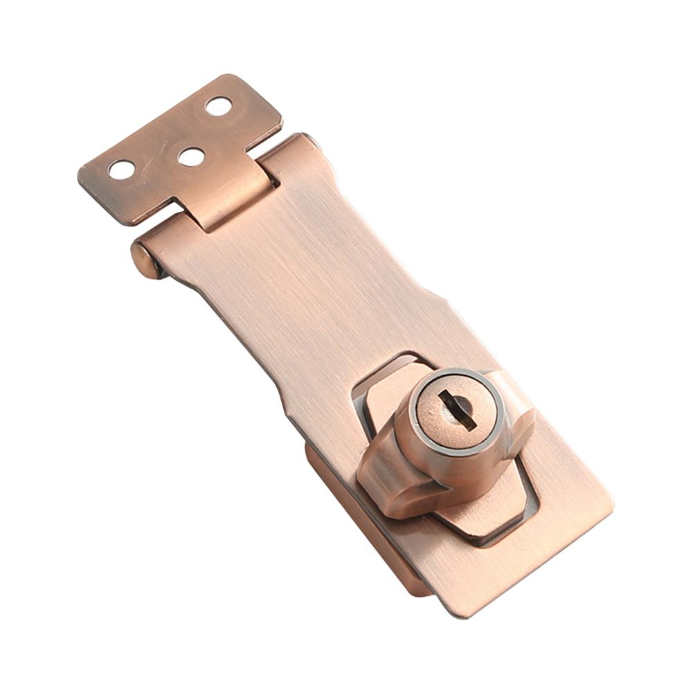

Cabinet Security Combination Lock 4 Inch Drawer Locks Punch-free with Lock 90 Degree Rotation Hasp Latch for Door Cabinet Drawer мідний