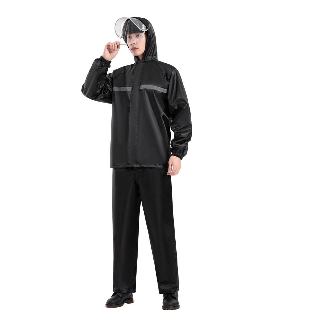 Men's and Women's Reflective Double Layer Explosion-Proof Rain Suit – Jacket and Pants for Cycling in Heavy Rain