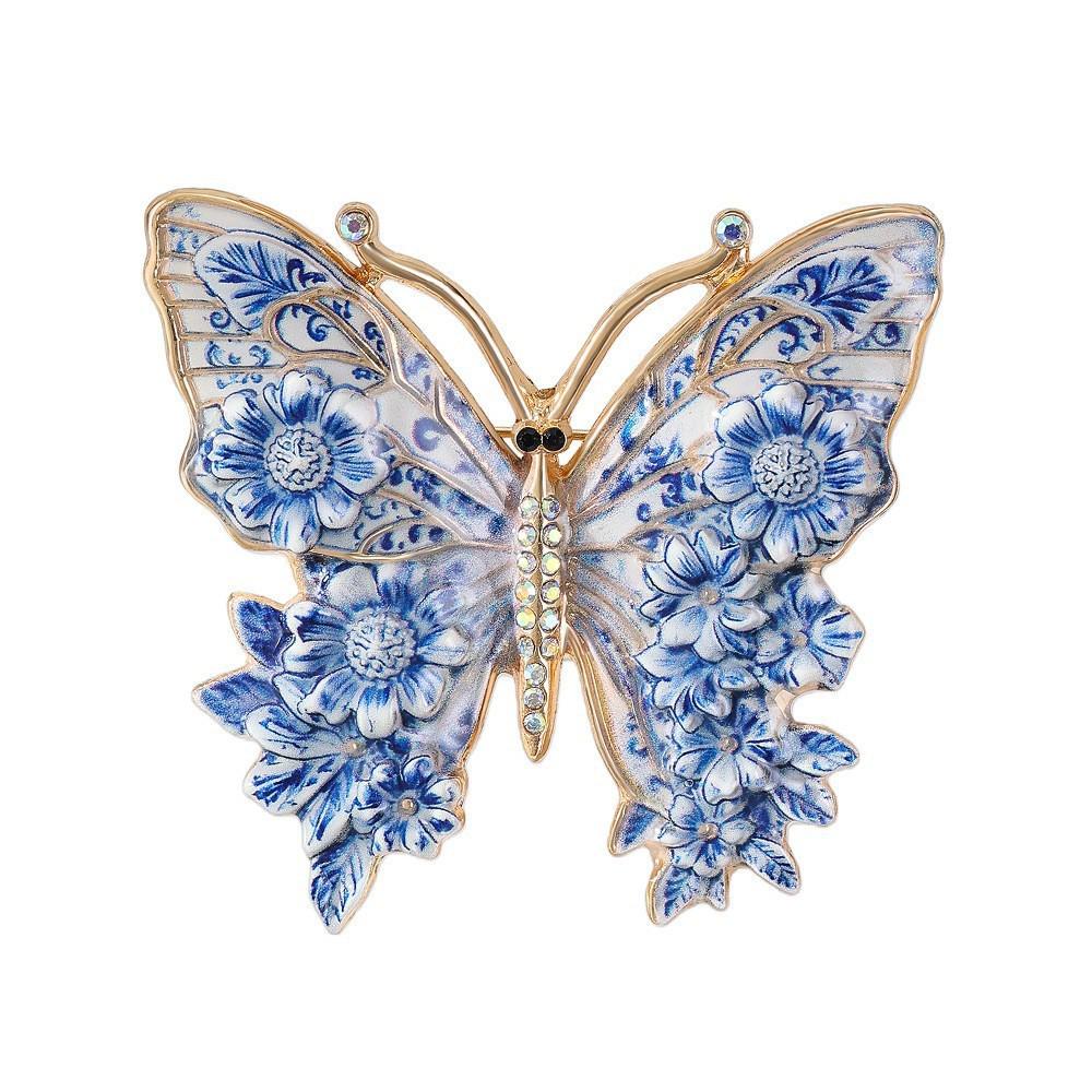 Φιλική προς το Περιβάλλον Υψηλής Ποιότητας Vintage Κρυστάλλινο Διαμαντένιο Μπροζ Πέταλουδα για Γυναίκες - Μοντέρνο Αξεσουάρ Έντομου
