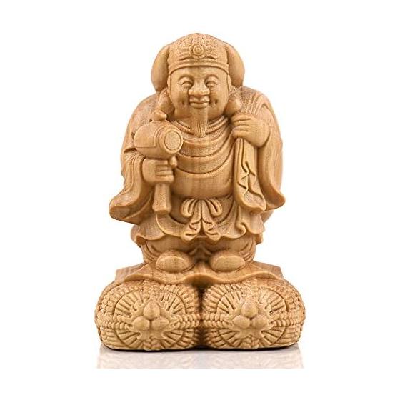Buddha Statue, Good Luck, Seven Lucky Gods, Daikokuten (Height 6cm x Width 3.5cm x Depth 3cm) Prosperous Business, Good Health, Good Fortune, Good