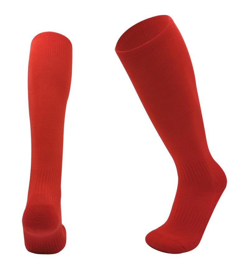 Long Tube Knee Football Socks Adult Solid Color Versatile Children'S Football Socks Towel Bottom Sweat-Absorbing Non-Slip Wear-Resistant Shock Socks