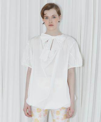 SINOON Volume Half Blouse (White)