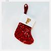 New creative DIY silver sequined knitted socks red letter christmas stockings christmas day decorative knickknacks