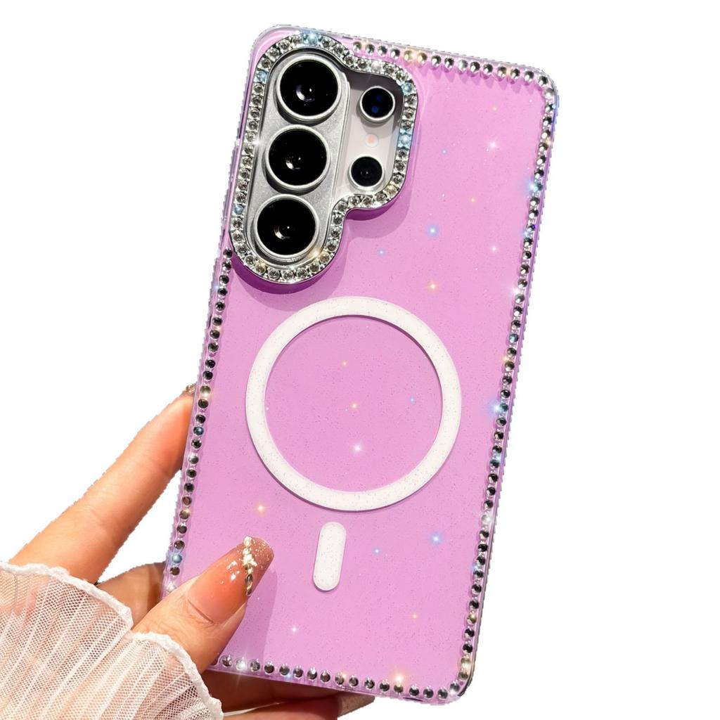 Samsung S11Ultra flash diamond IMD strong magnetic mobile phone case S11FE flash powder laser love S11 protective case