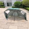 2.4m Oxford Fabric Beach Umbrella With Window Fishing Sun Protection UPF40 Manual Open 8-Rib Iron Frame