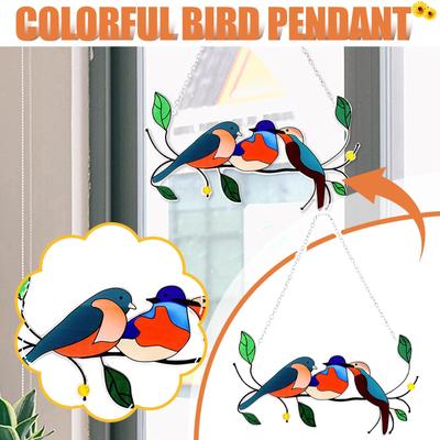 Kreatywny i nowatorski kolorowy akrylowy wisiorek na okno ptasie ozdoby dekoracyjne