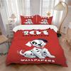 Dalmatian Paws Ears Print 3Pcs Bedding Setduvet Cover With 2 Bedropillowcase Home Birthday Gift