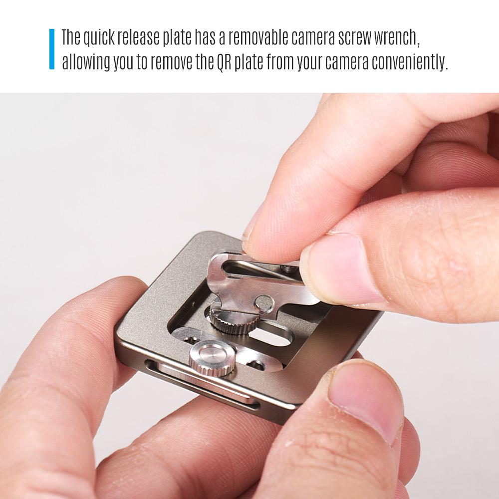 38mm Ultra thin Universal Quick Release Plate with Camera Strap Loop Removable Camera Screw Wrench for Arca Swiss