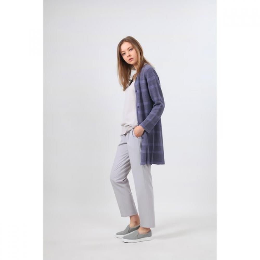 FURINA Stripe Knit Long Coat