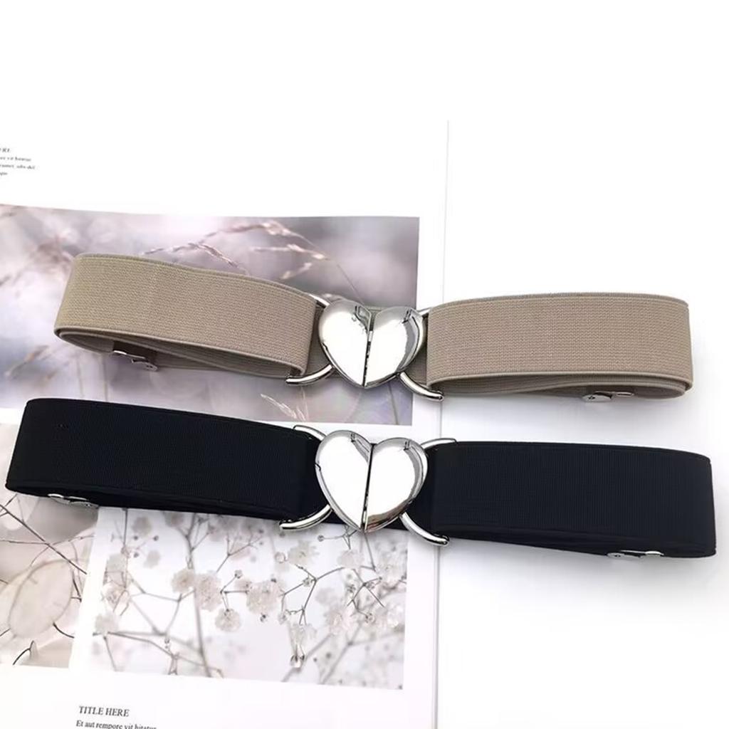 Women Stretchy Vintage Dress Belt Elastic Waist Cinches Belt Windbreaker Elastic Waistband Wide Belt for Sweater Coat