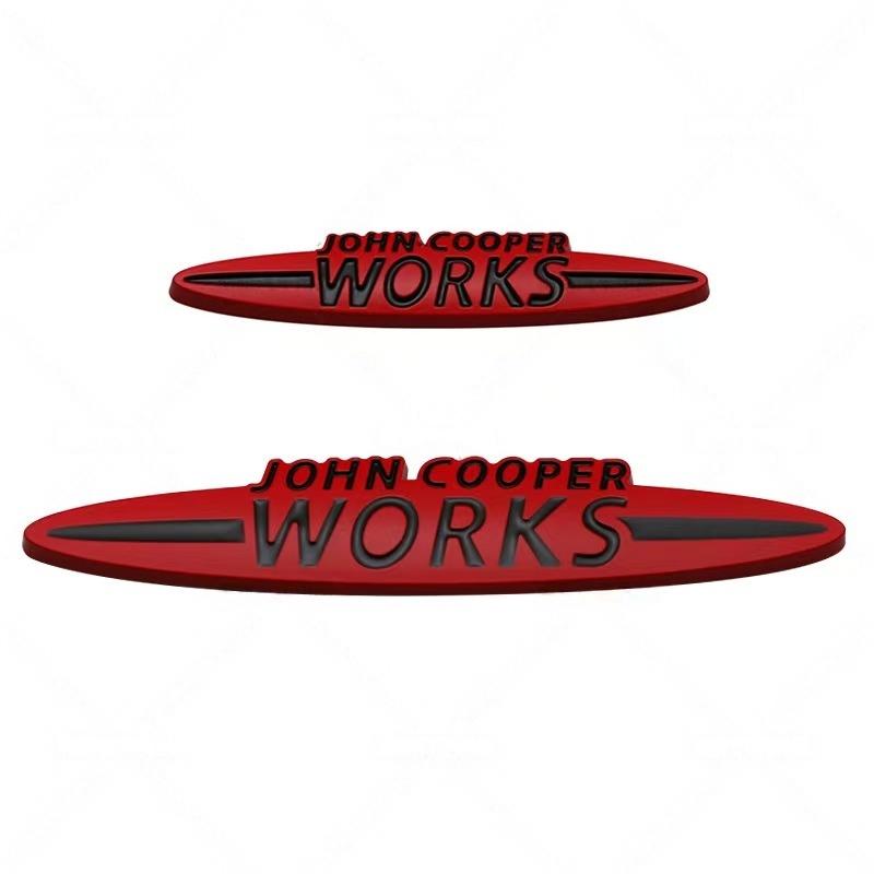 Pegatinas Emblema de Metal JCW John Cooper Works Calcomanía para Guardabarros Lateral Trasero Maletero de Coche Pegatina