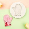 Cartoon Bear Christmas Silicone Mold - Plush Glove Shape for Creative Baking & Cake Decoration