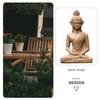 Resin Chinese Style Buddha Statue Garden Decoration Desktop Buddha Sculpture for Home Office Zen Indoor Outdoor Decoration