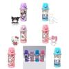 Creative Sanrio 450ml Kids Water Bottle With Straw Hello Kitty Cinnamoroll Kuromi And Melody Styles