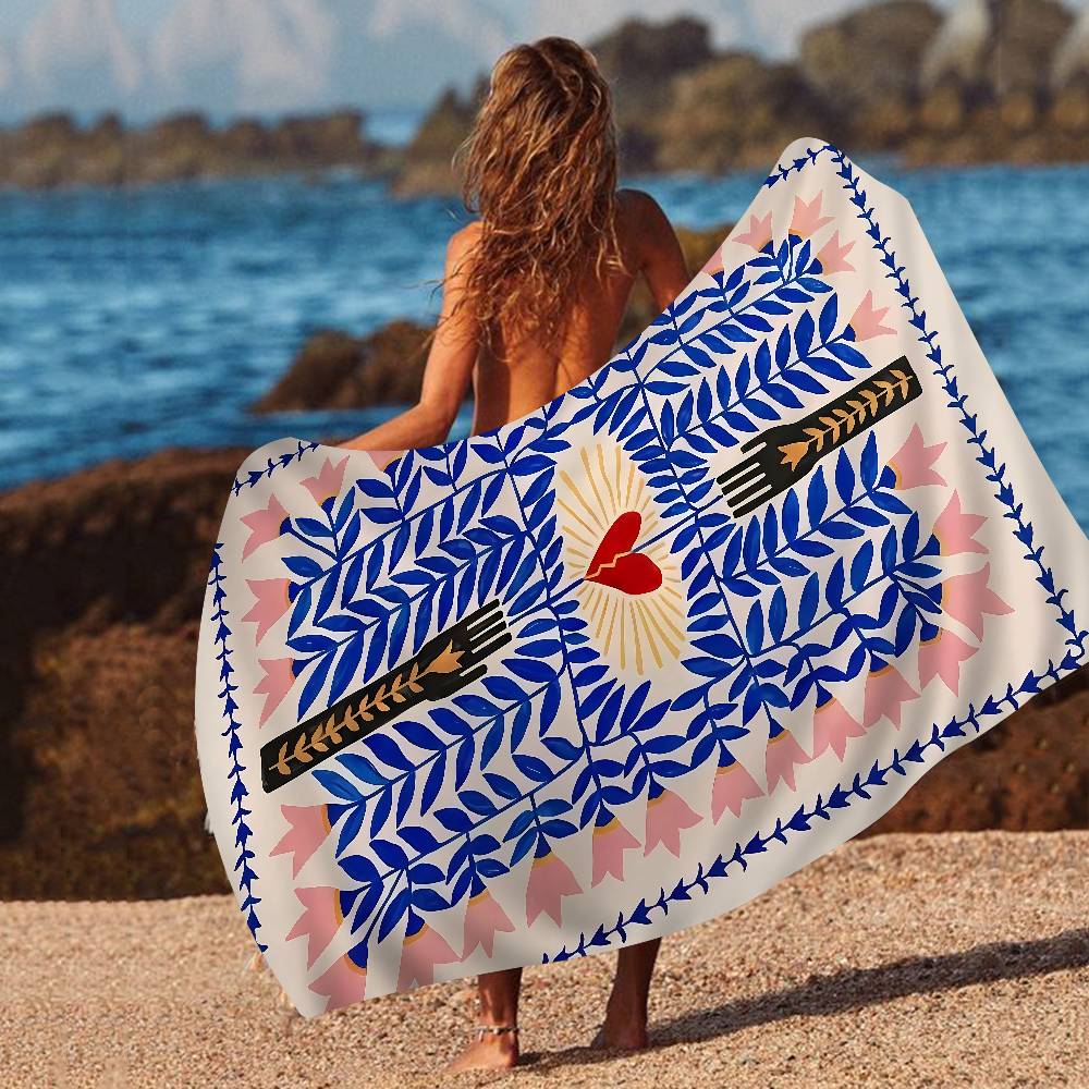 Ancient Egypt Tiger Leopard Microfiber Beach Towel Absorbent Quick dry Soft Yoga Swimming Resort Mountain Climbing Towel