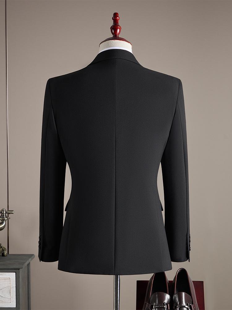 Men's High-End Double-Breasted Wedding Suit - Slim Fit, Professional Formal Wear, Versatile Fashion
