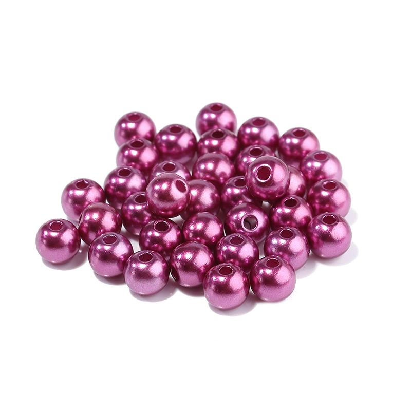 50-1000pcs/Lot 3/4/5/6/8/10/12mm Round Acrylic Plastic Beads ABS Imitation Pearl Beads Loose Spacer Bead For Jewelry Making