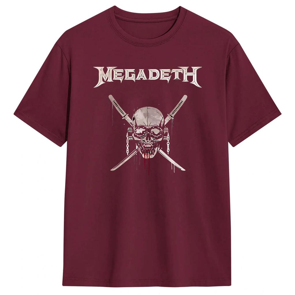 Vic Rattlehead Megadeths T Shirt Summer Hip Hop T Shirts Adult Cotton Round Neck Oversized Clothes ShortSleeved Vintage Tshirt