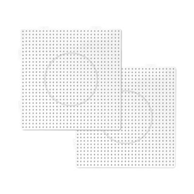 FamGift Iron Beads Plate, 1414cm, Square, Transparent, Compatible with 5mm Beads, Special Plate for Kids, DIY Crafts, Pegboard