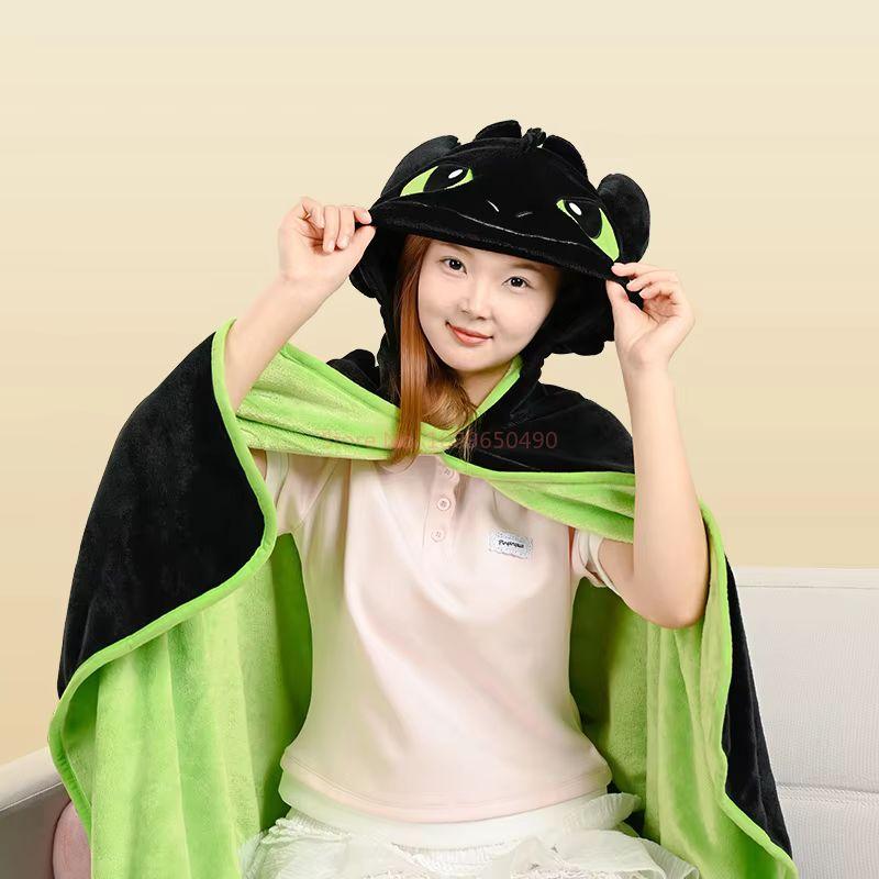 2025 Hot Sell Authentic Potdemiel Honey Jar Toothless Night Shadow Shawl Blanket Air Conditioning Office Napping Windproof Gift