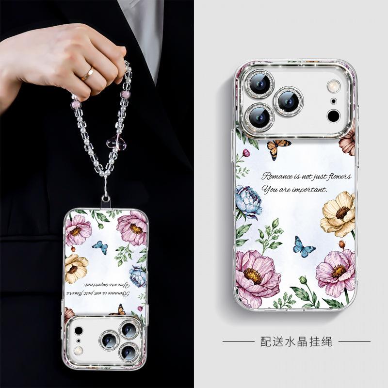 Suitable for Apple 17promax Mobile Phone Case iPhone13 New 16 Shell Bracket 15pro Hand Rope 14pro