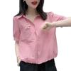 Chemises à manches courtes tendance pour femmes Nouveaux styles d'été Hauts amples, stylés et polyvalents