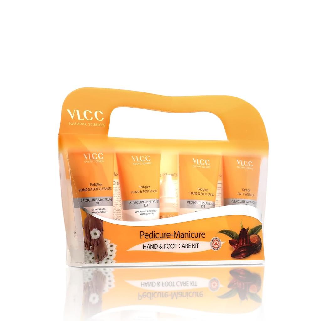 VLCC Kit Pedicure Manicure Mani e Piedi 150g Crema + 60ml Olio Detergente Scrub Maschera Anti-Abbronzatura