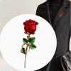 [Red Rose Brooch] Elegant Red Rose Alloy Brooch with Green Leaves | Chic Collar Pin for Dresses, Sweaters & Coats | Perfect Gift for Birthdays, Mother