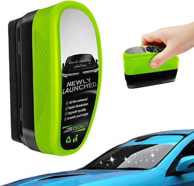 2025 NEW Glass Oil Film Remover Brush for Car Hydrophobic Glass Coating for Car, Upgrade 150ML Glass Cleaning Board for Windshield Glass Coating