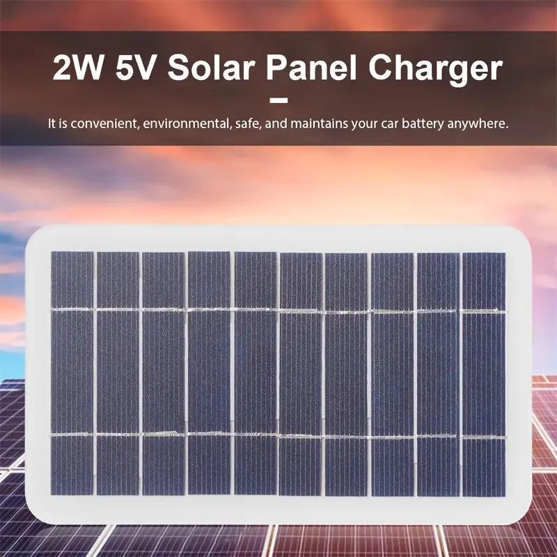 5V 2W Solar Panel High Power For Mobile Phone USB Solar Power Bank Battery Solar Charger Camping