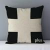 Funda de almohada cuadrada funda de cojín geométrica blanca y negra casual europea acogedora para sofá cama funda de almohada decorativa para el hogar,(8)