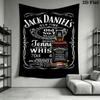 Jack Daniel'S Tennessee Whiskey Timeless Classic Tapestry Wallmounted Fashion Print Background Cloth Atmospheric Background Cloth Home Decor