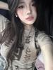 Women Retro Short T-shirts Sexy Lady Tees Club Bar Tops Girls  Y2K T-shirts