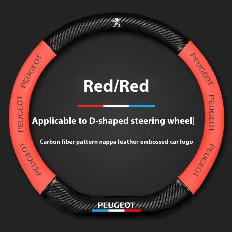Car Anti-slip Leather Steering Wheel Cover For Peugeot 107 108 206 207 208 w 301 307 308 406 407 408 508 607 106 3008 4008 5008 GT