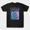 Herren Schwarzes Print-T-Shirt Nine Inch Nails No-Cut Transferpapier Print Baumwoll-T-Shirt