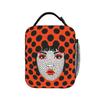 Yayoi Kusama Abstract Face Lunch Bag Outdoor Picnic Portable Insulated Tote Food Bags For Girl Boy Oxford Graphic Cooler Bag