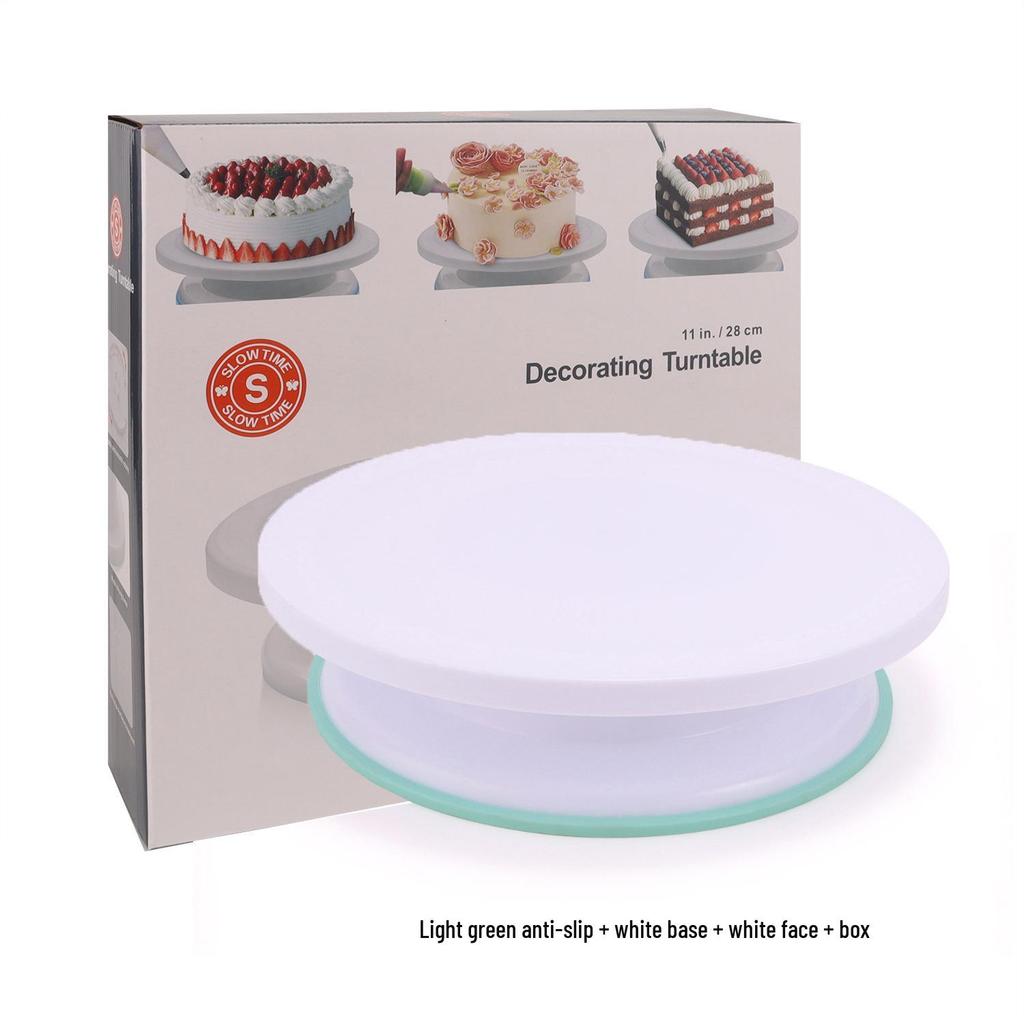 360° Rotating Cake Decorating Turntable - PP Plastic Tools for Cake Decoration