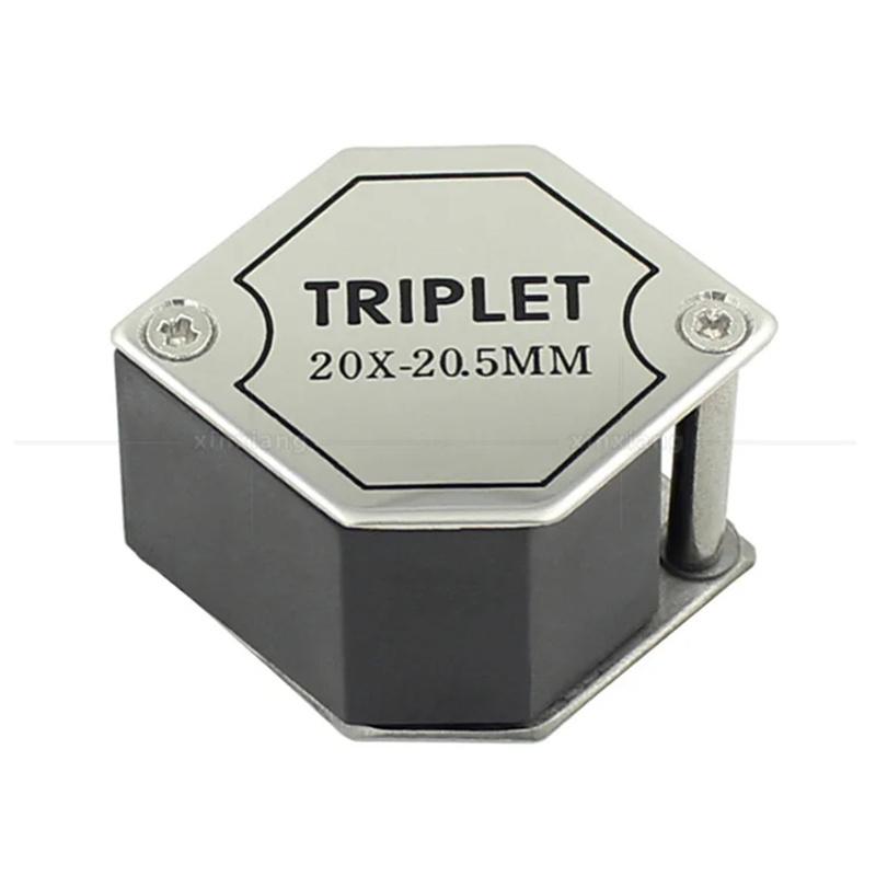 

20X Metal Folding Magnifier High-Definition Jewelry Mirror Antique Diamond Jade Appraisal Collection Magnifying Glass Triplet 20X срібний