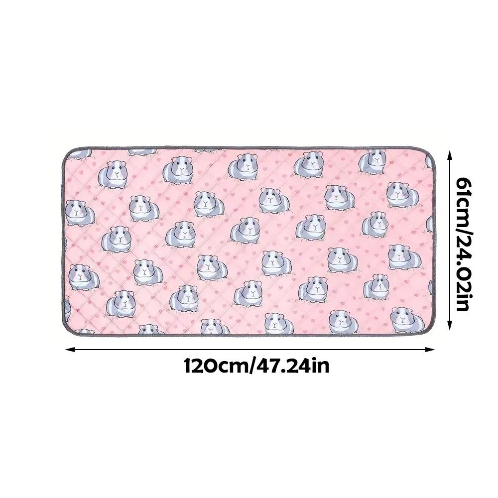 Washable Guinea Pig Cage Mat Reusable Non-Slip Mat Small Pet Bedding  for Guinea Pigs Small Animals