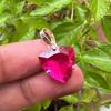 20.35 Ct Natural Pink Sapphire Trillion Cut 925 Sterling Silver Pendant Gemstone