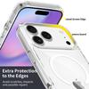 For iPhone 17 Pro Max Magnetic Case 2.0mm Scratch Resistant TPU+PC Clear Phone Cover